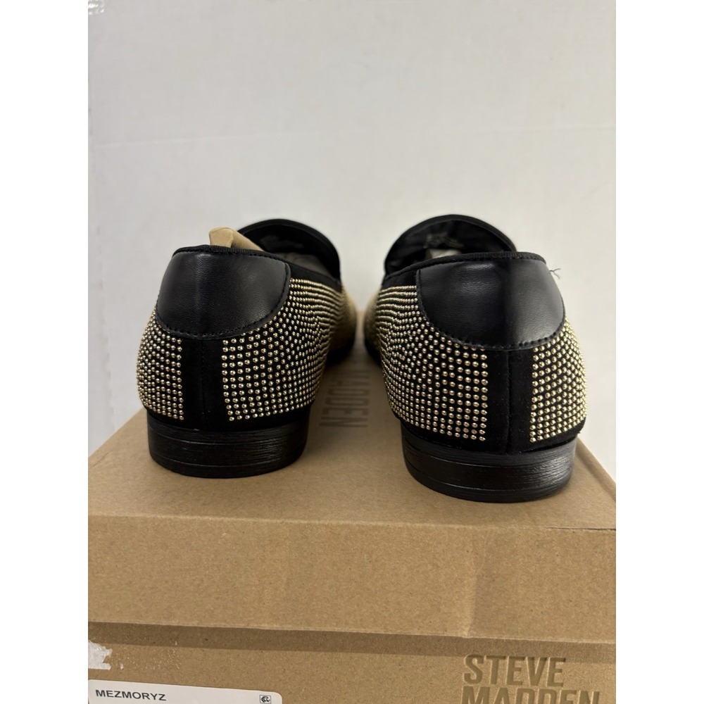 Steve Madden Men's Mezmoryz Slip On Loafers Gold/Black Studded Fashion Size 10M - Picture 3 of 6